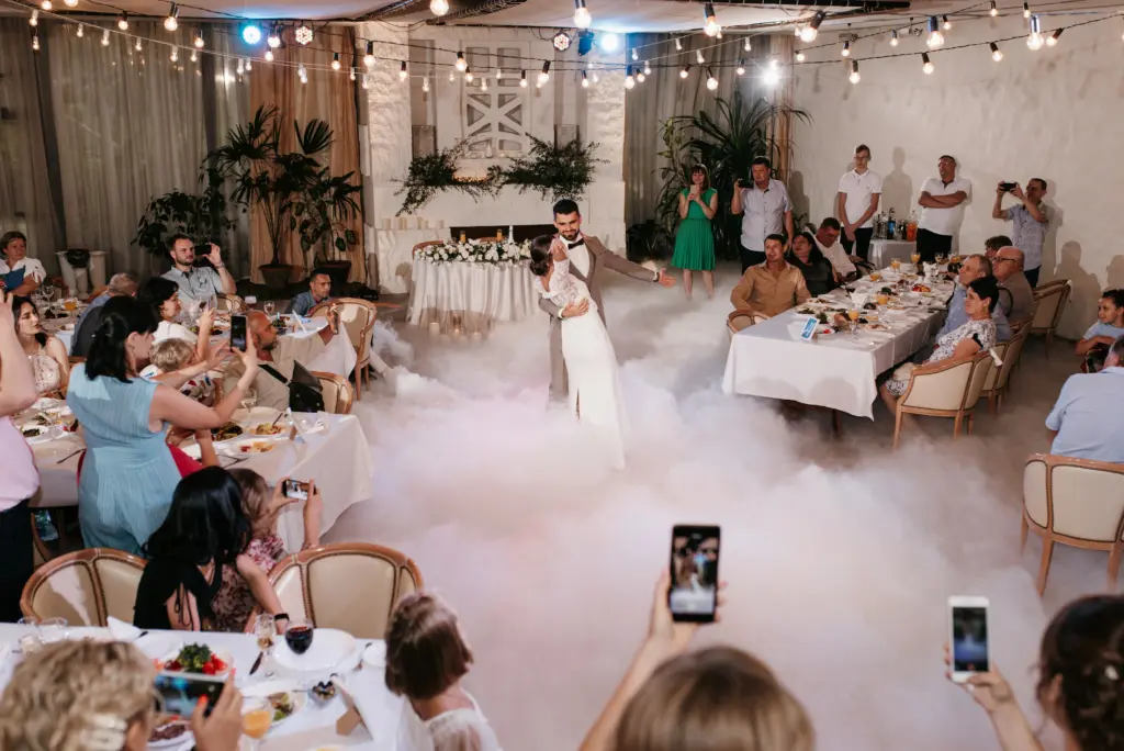 The first dance of the bride and groom