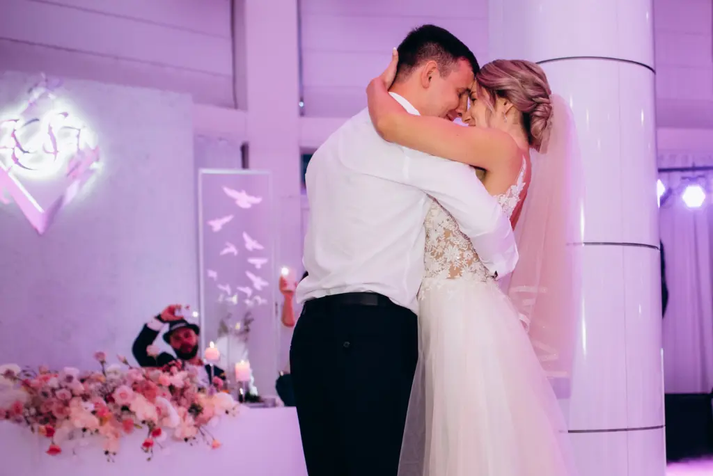 Wedding dance of the bride and groom