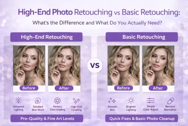 High-End Photo Retouching vs Basic Retouching: What's the Difference and What Do You Actually Need? 4 High-End Photo Retouching vs Basic Retouching: What's the Difference and What Do You Actually Need?