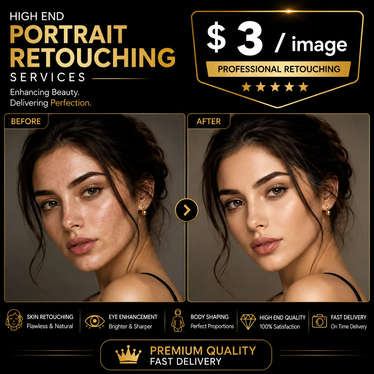 High-End Portrait Retouching Services High-End Portrait Retouching Services